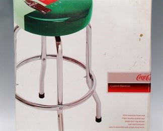Ice Cold Coca-Cola Chrome Bar Stool 