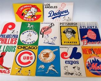Vintage 1973 Fleer Big Sign Cardboard National League Lot
