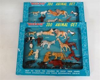 Vintage Blue Box Zoo Animals