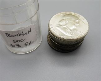 Franklin 90% Silver Half Dollars