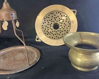 P029 Turkish Brass Tray And More