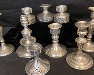 Q031 Pewter Candle Holders