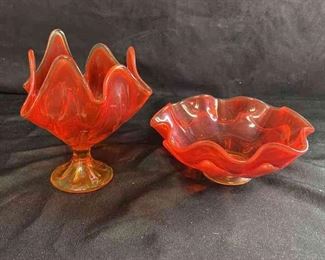 R009 Vintage Amberina Colored Glass