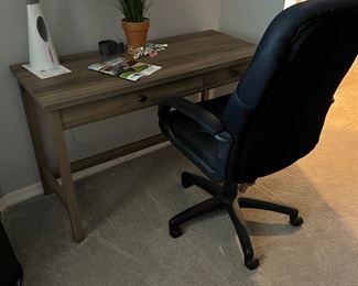 Small desk and office chair