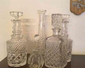 Cut Glass Bar Set
