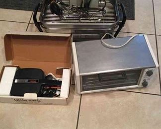 Farberware Rotisserie Little Mac Burger Maker And A Black and Decker Toaster Oven