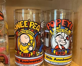 Popeye Swee’pea vintage 80’s glassware