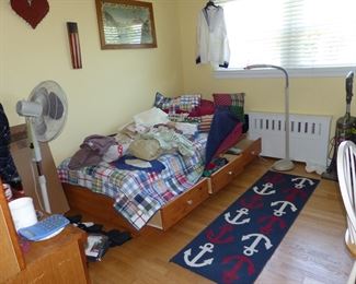 Twin bed with storage