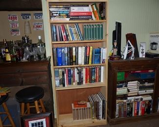Bookcase and books