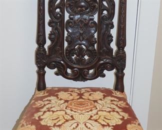 17th C James II carved cide chairs Cirica 1680-1700
