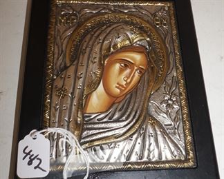 Greek silver icon