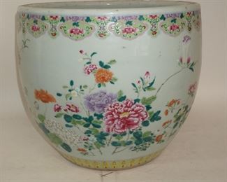 Large Chinese Fishbowl planter 