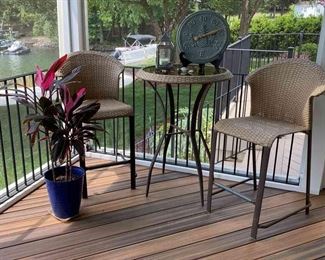 Bistro Table, Chairs Decor