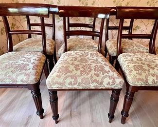 5. Variety of 6 Antique Side Chairs (19" x 17" x 34")