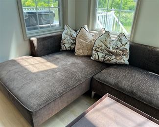 17. Ligne Roset 2pc Sectional (135" x 36" x 28" x 70" Chaise)