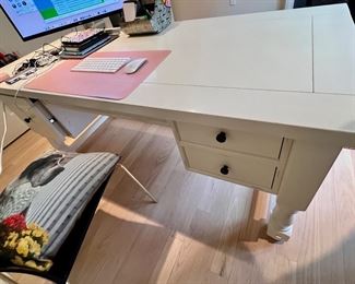 57. Pottery Barn Desk w/ 2 Drawers and Filing Drawer (68" x 30" x 30")