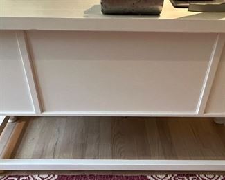 57. Pottery Barn Desk w/ 2 Drawers and Filing Drawer (68" x 30" x 30")