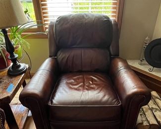 Matching leather chair, recliner 