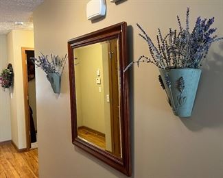 Wall mirror with wall art