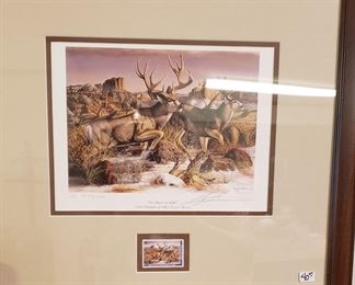 Framed and Matted deer print