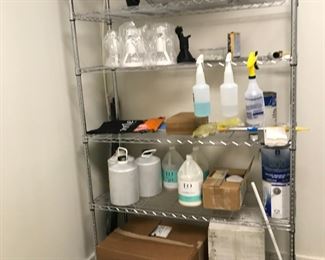 "METRO" STYLE RACK AND MISC. SUPPLIES