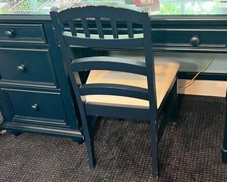 3. Young American 3 Drawer Desk w/ Keyboard Drawer (57" x 24" x 30") and Chair 