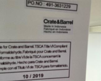 11. 3 Crate & Barrel 5 Shelf Leaning Bookcase (25" x 14" x 75")