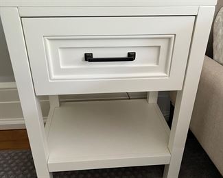 14. White One Drawer Nightstand (18" x 14" x 24")