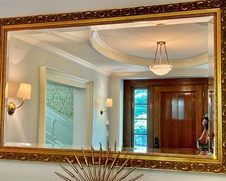 47. Beveled Mirror w/ Gilt Frame (59" x 36")