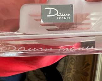 37. Daum France Crystal Vintage Car (17" x 6" x 5")