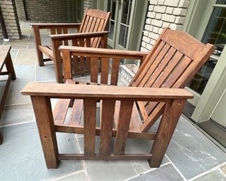 59. Pair of Teak Chairs (31" x 33" x 34") 