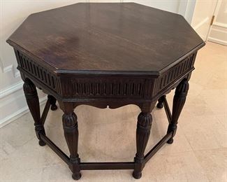 65. Vintage Octagon Accent Table (36" x 29")