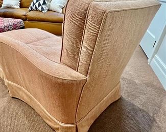 69. Upholstered Chair (33" x 36" x 34") & Ottoman (29" x 23" x 18")