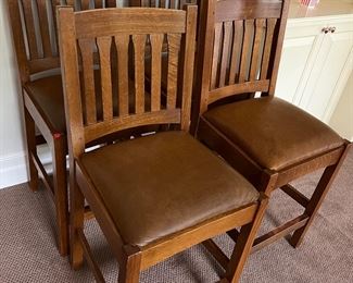 74. Set of 4 Stickley Counter Stools (18" x 19" x 41") (seat 26")
