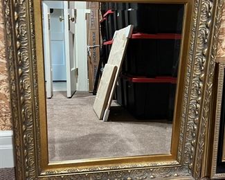 89. Beveled Mirror w/ Gilt Frame (29" x 33")
