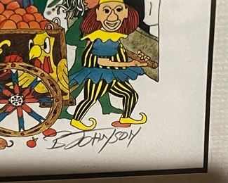 93. "Basler Fagnacht" Artwork Signed B Johnson (18" x 22")