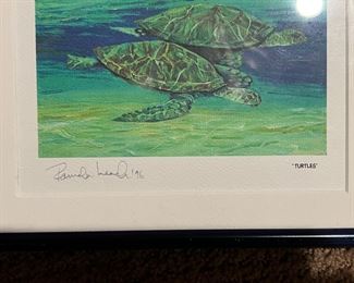 94. "Turtles" Signed Pamela Leach (9" x 7")