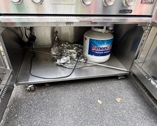 117. 5 Burner Lynx ProSear Grill Rotisserie w/ Side Burner Model # L42PFFR-NG Serial # 08F50325-11328