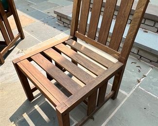 119. Teak Octagon Dining Table (66" x 29") w/ 2 Arm Chairs and 4 Side Chairs