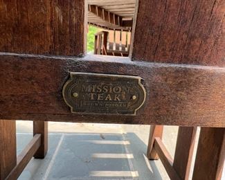 119. Teak Octagon Dining Table (66" x 29") w/ 2 Arm Chairs and 4 Side Chairs