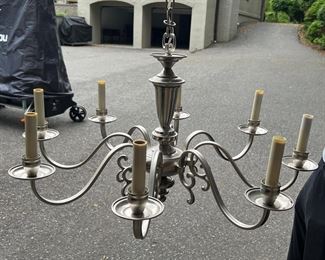 133. 8 Candle Silver Chandelier (28" x 16")