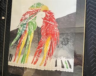 184. Glass Framed Lithograph "Duo" by Charlotte Price 114/120 (24" x 30")