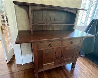 147. Liberty & Co. Arts and Crafts Sideboard w/ Hutch (60" x 24" x 57")