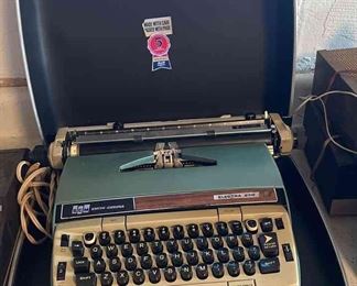 Old Typewriter And Cash Register