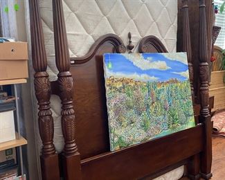 Queen Size Hand Carved Bed Frame