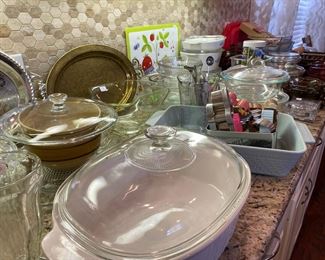 Glass Bowls and Casserole dishes with Lids 