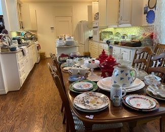Kitchen PACKED with Decorative Plates to Blue Smurfs