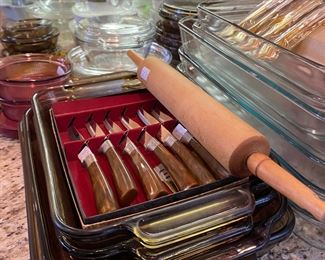 Large Selection of Never Used Pyrex and Corningware serving and bakeware pieces