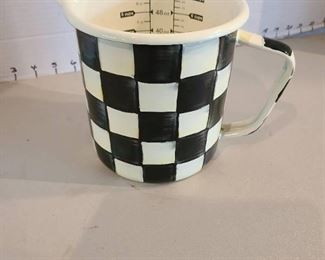 MacKenzie-Childs courtly check seven cup measuring pitcher