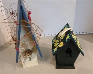 Two birdhouses, taller is 13"